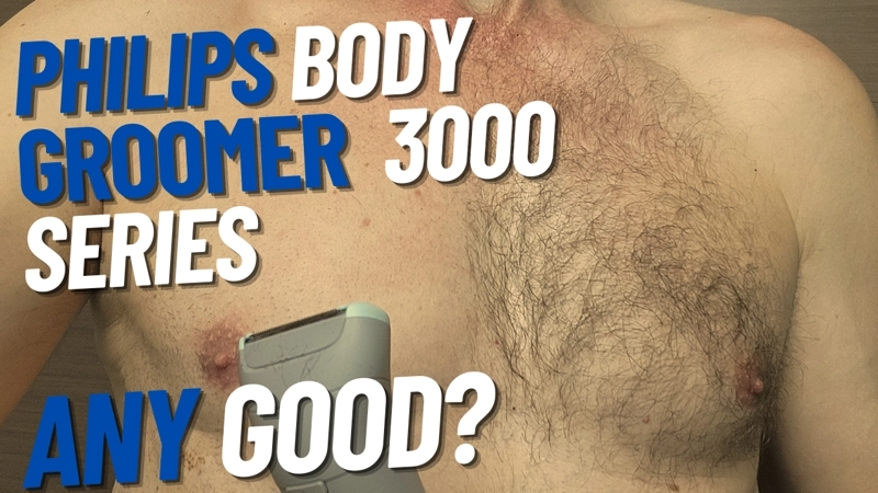Trimming chest with Philips Body Groomer 3000 Series